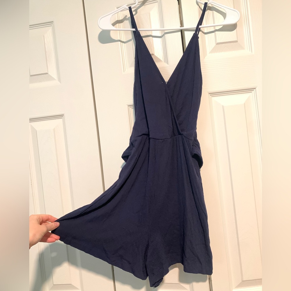 Love tree size small navy blue shorts romper